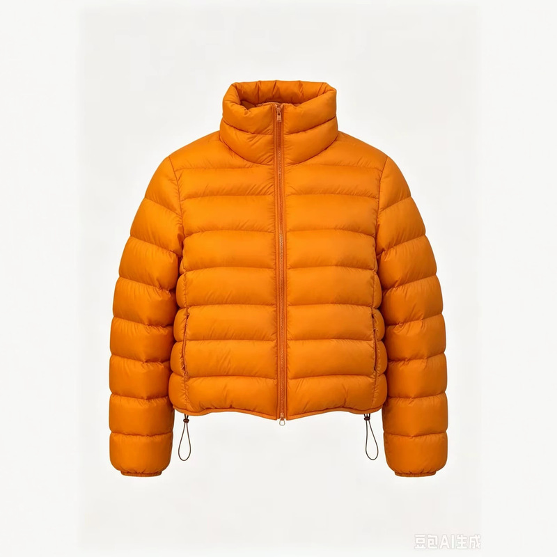 90% white duck down stand-up collar ribbed down jacket for women, 2026 winter new style, chic and effortlessly relaxed, petite size 90% white duck down stand-up collar ribbed down jacket for women, 2026 winter new style, chic and effortlessly relaxed, petite size