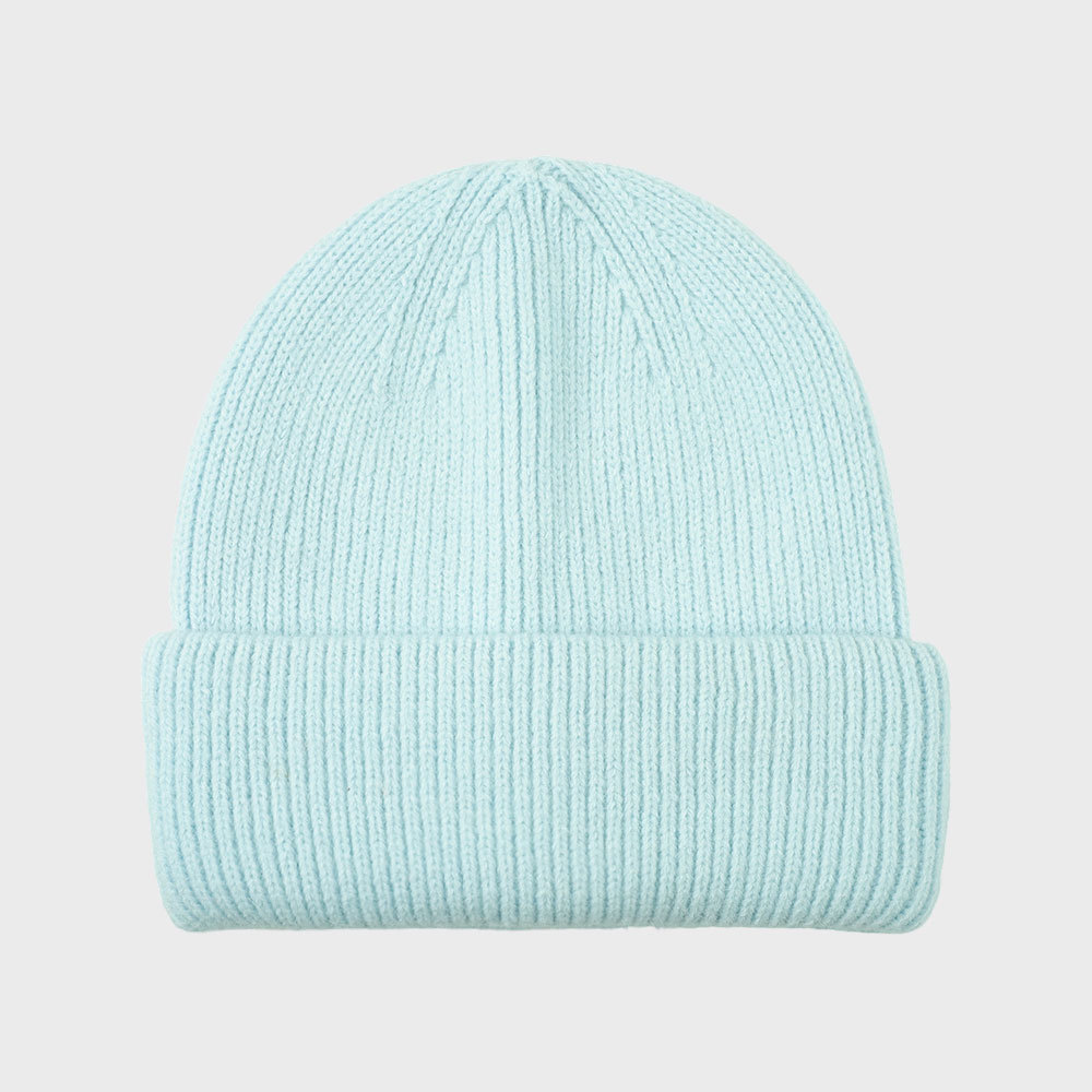 Autumn Winter New Pure Cashmere For Women, Warm Double-Sided Thick Versatile Casual Hat, Stylish Solid Color Knitted Hat_voghion.com