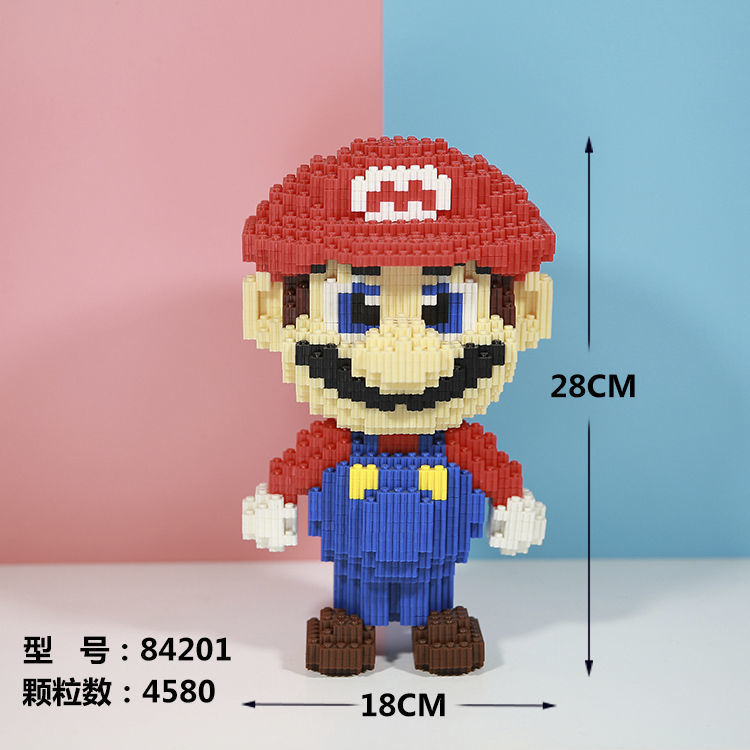 CLS moda Lesen gran diamante pequeñas partículas de montaje bloques construcción juguete los niños Super Mary Mario adornos