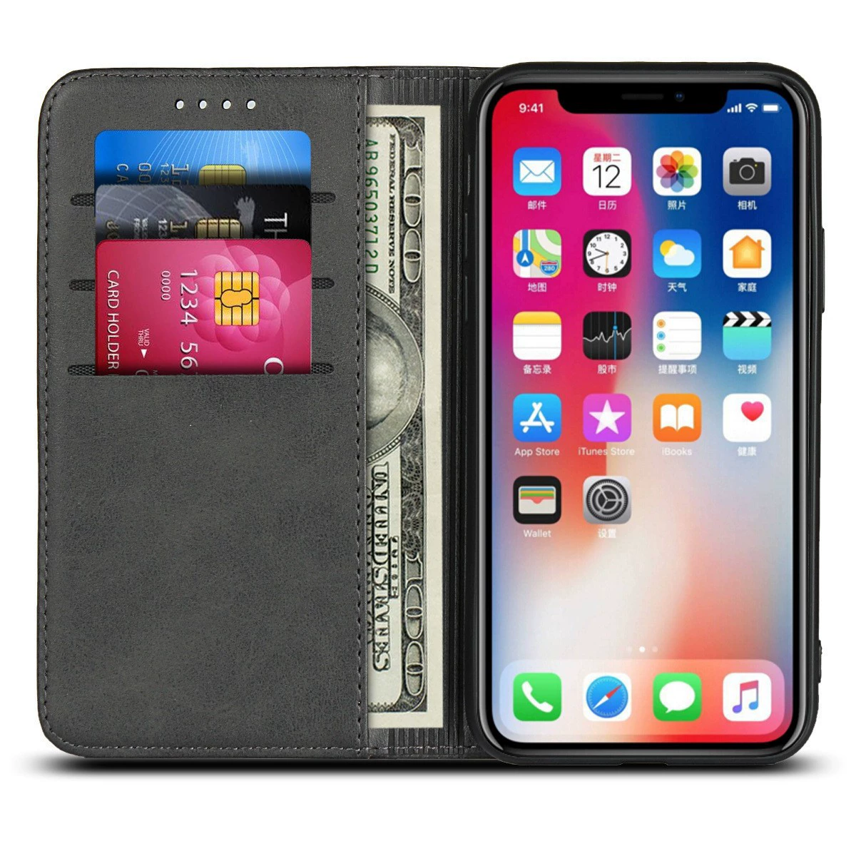 Apple, совместимый iPhone17 Pro, кожаный прочный магнит, кошелек, мобильный телефон, чехол, iphone, 15, 15 плюс, 17