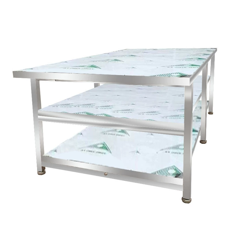 Новый 3-слойный верстак из нержавеющей стали 304, утолщенный упаковочный стол, сортировочный стол, верстак из нержавеющей стали 201