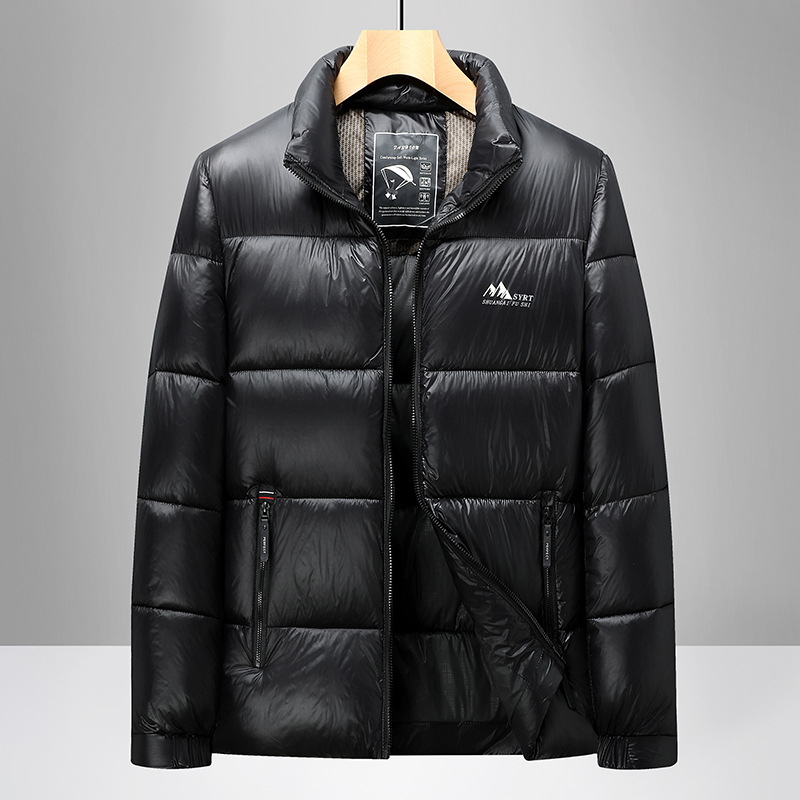 Men's Thickened Casual Cotton Puffer Jacket With Stand-up Collar_voghion.com