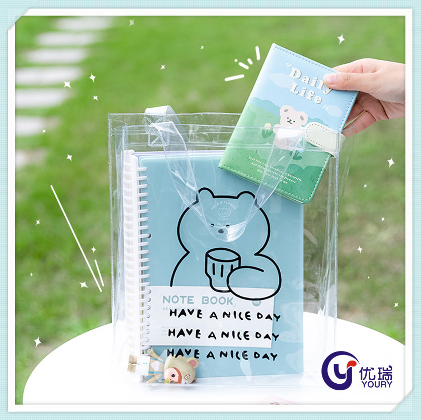 厂家直供PVC塑料手提袋伴手礼袋透明袋服装袋网红喜糖包装袋p