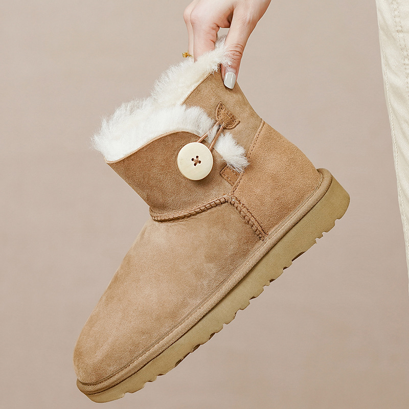Wasserdichte Damen Schneestiefel Mit Fellfutter Und Warmfutter_voghion.com