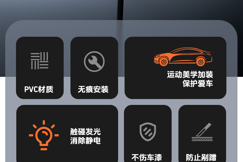High-End Car Anti-Collision Strips to Remove Static Electricity, Anti-Scratch and Anti-Collision Body Door Protection Strips, Car Rearview Mirror Anti-Collision Stickers