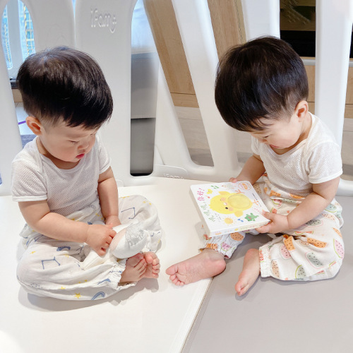  Summer Thin Bamboo Cotton Anti-mosquito Pants Baby Pants Children's Outerwear Pants Pajama Pants Infant Breathable Pants