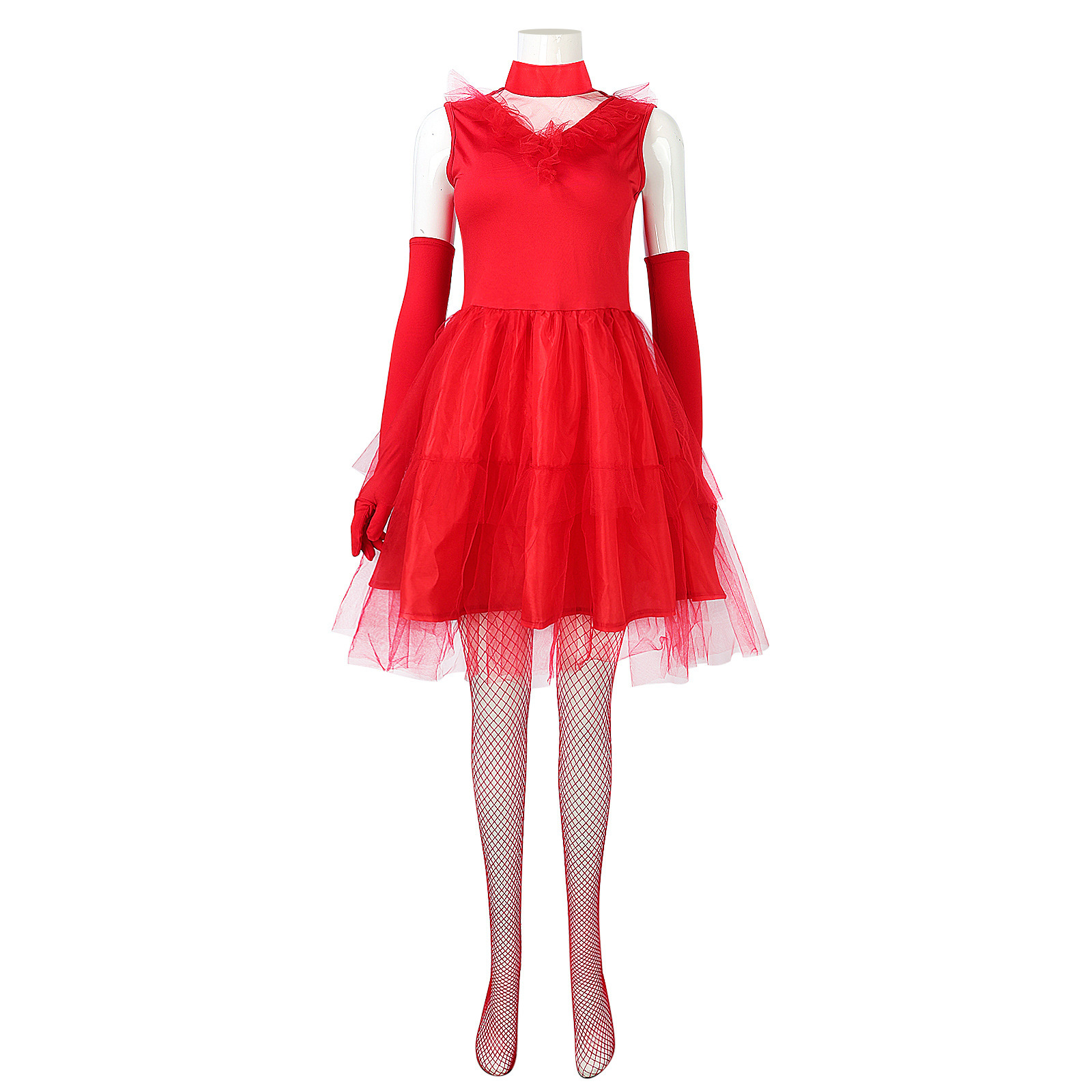 Traje de Halloween “Maestro de Sheol” – cosplay de escarabajo, Lydia, vestido de novia rojo