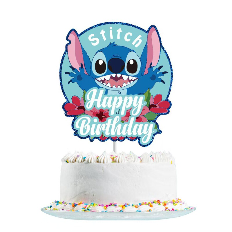 ステッチボーイ ブルーケーキインサート ステッチカード HAPPY BIRTHDAY ハッピーバースデーインサートフラグ|undefined