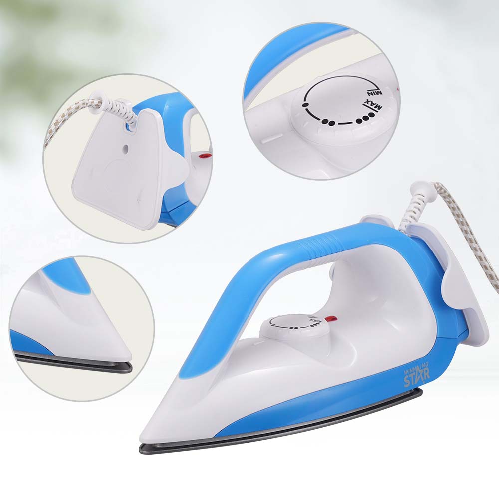 Placa inferior de teflón transfronterizo de Winning star con control de temperatura, plancha eléctrica de mano, plancha para planchar en seco, Dry Iron