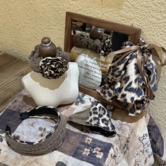 韩版豹纹系列发饰发夹气质复古经典拼色鲨鱼夹针织发箍山茶花发圈