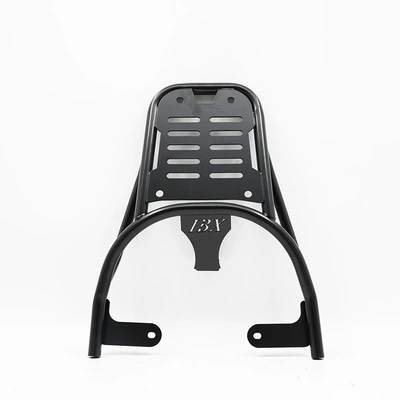 Motorcycle frame Universal Rear Rack - black-flat-shelf
