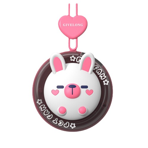  New Cartoon Neck Fan Summer Student USB Charging Portable Lazy Person Bladeless Small Fan