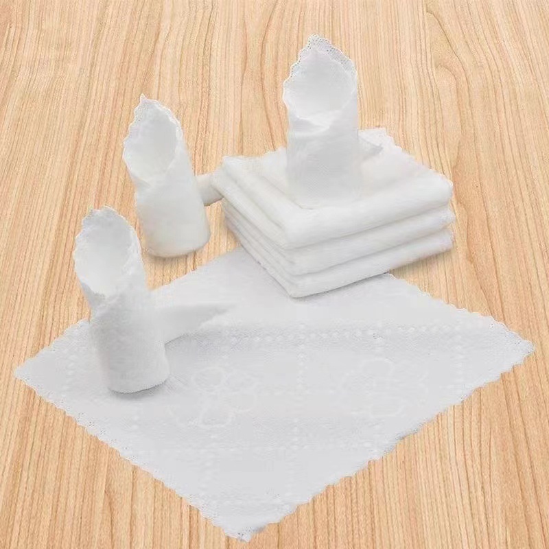 Small Square Towel Printed Microfiber 30*30 Lace Small Square Towel Hotel Disposable Small Towel Hand Towel