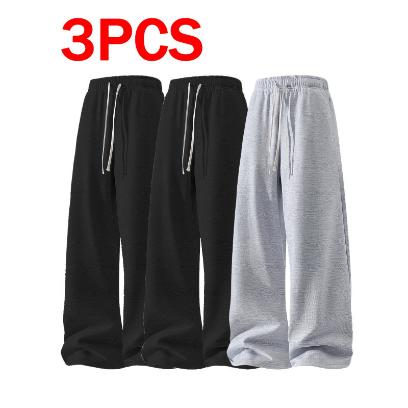 Lightweight Soft Knit Joggers with Elastic Drawstring Waist