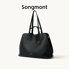 Songmont 山下裕松トレースシリーズ オープントートバッグ レディース 牛革 大容量 通勤 ショルダー ハンドバッグ