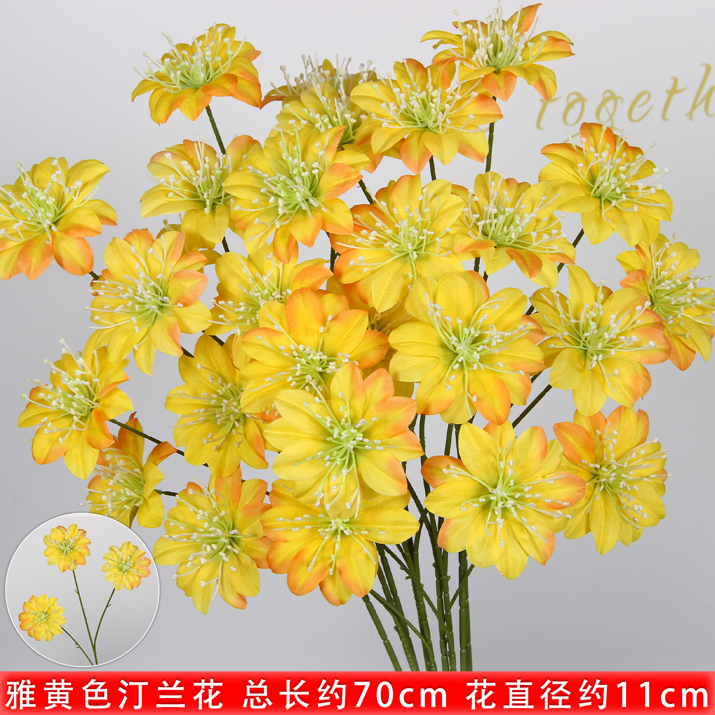Flores de imitación naranja peonía naranja hortenida neblina orquídea flor flor de boda seda naranja