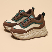 严选新款女轻便厚底内增高阿甘女鞋四季运动休闲老爹鞋子女百搭