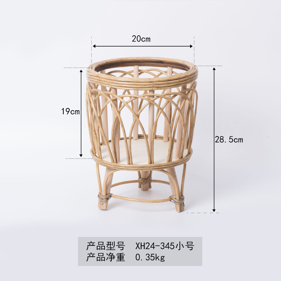Pequeño pedido de estilo nórdico pastoral de viento de caña estante de maceta tipo estante de suelo para dibujar un gran descuento a medida