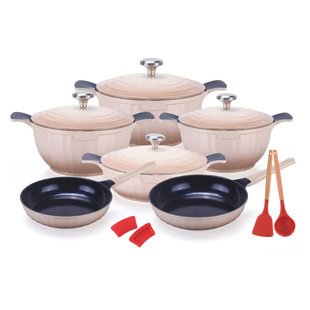 Vmigo-1314 Rome 14PCS pot suit Maifan stone non-stick pot for household kitchen