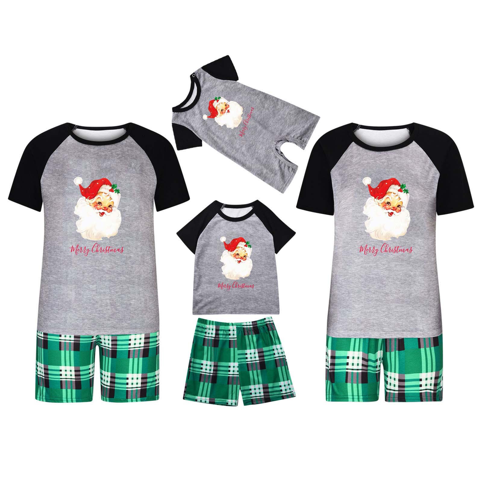 Transfronteriza europea y americana de verano de manga corta más tamaño homewear traje de padre-hijo pantalones cortos a cuadros de manga corta homewear traje casual