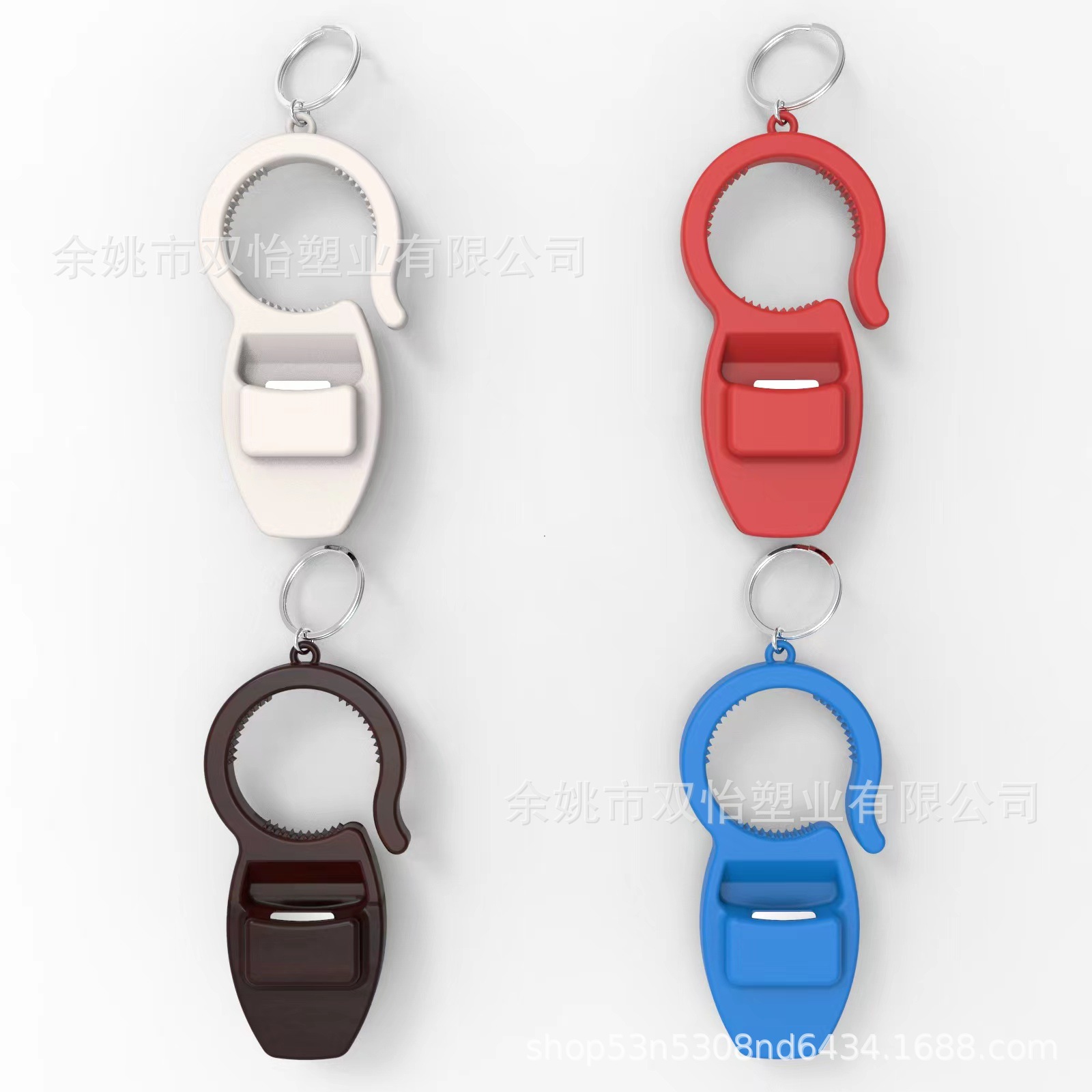 Cross-border nuevo 3-en-1 abrebotellas cerveza bebida multifunción abrebotellas llavero abrelatas