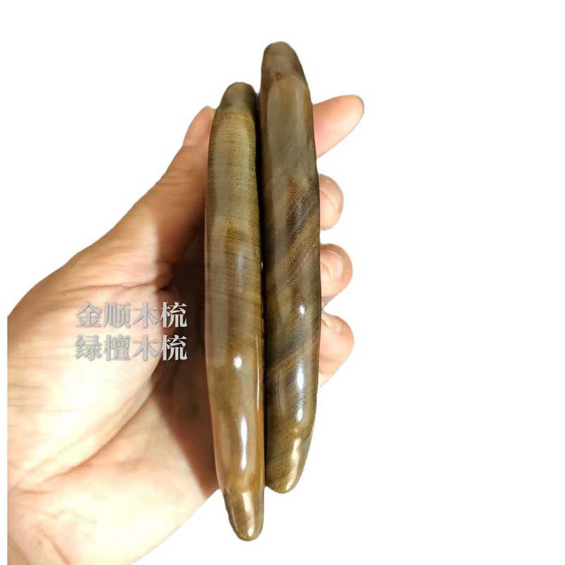 厚い贈り物の工芸木櫛緑檀香木櫛厚い波背月型木櫛源メーカー卸売り|undefined