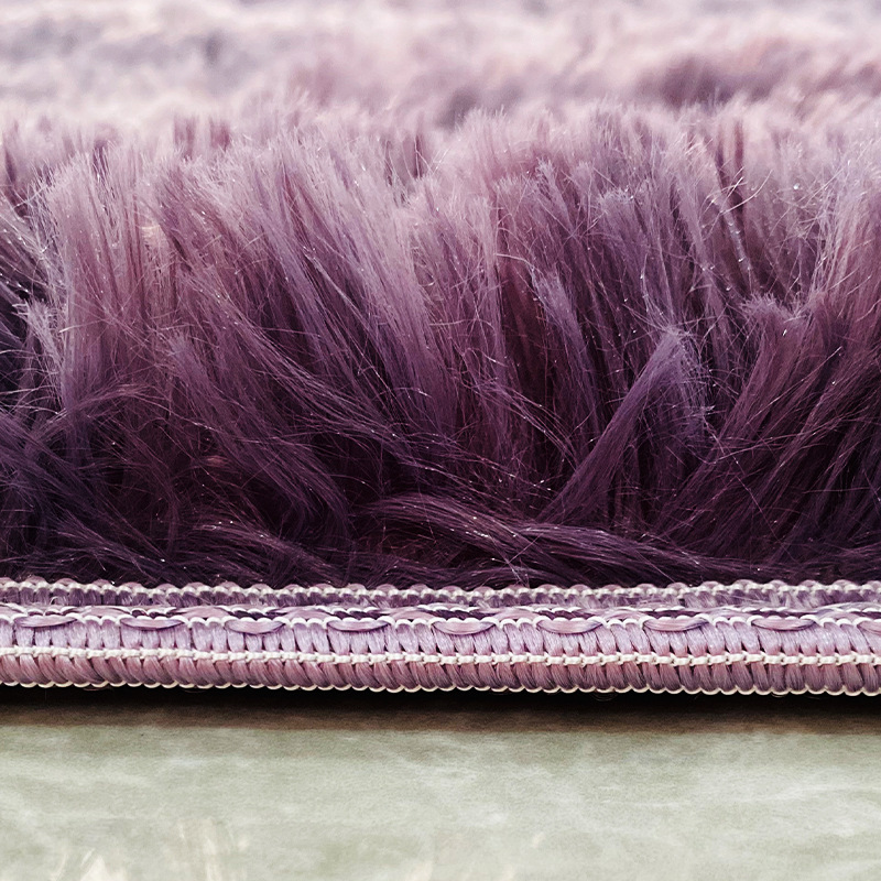 Moderno minimalista sala de estar de color sólido alfombra de piso de lana de seda dormitorio de noche Alfombra de lana larga Nordic ins manta suave