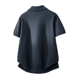 ZF8111-3D海鸥领针织OLO衫简约休闲老钱风短袖松弛感上衣，男装针织衫/毛衣，星座614