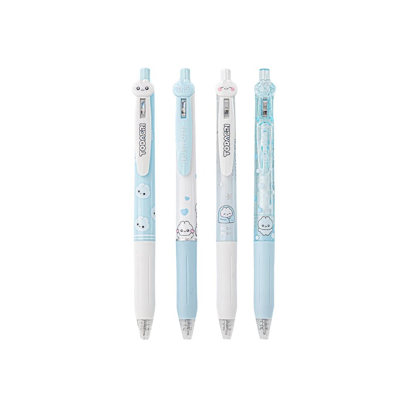 Roushe ジョイント限定版 Rabbit Agent かわいいプレスゲルペン かわいいバニーペン 0.5mm ブラック 4本セット|undefined