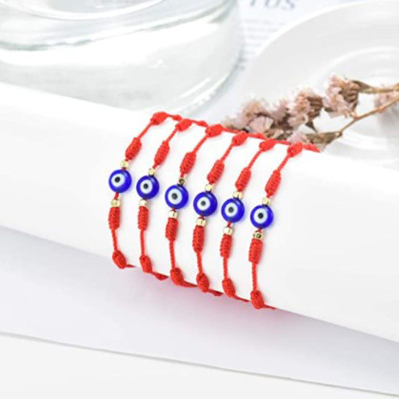 Simple Style Geometric Devilu0027S Eye Glass rope Tassel Unisex Bracelets 1 Set