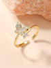Brand fashionable metal ring for beloved, European style, diamond encrusted, on index finger