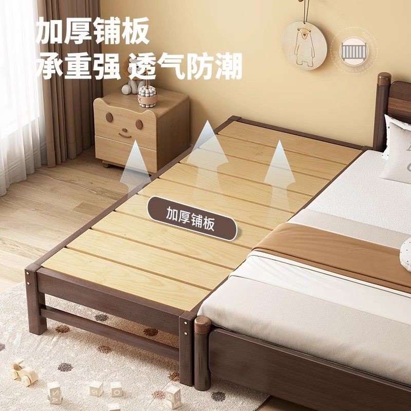 Adults Can Sleep on Solid Wood Beds, Widened Spliced ​​Beds, Children's Baby Beds, Boys and Girls Bedside Beds, Cribs