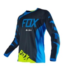 男式长袖越野摩托车骑行服 FOX Brzks 速降山地自行车 MTB 衬衫