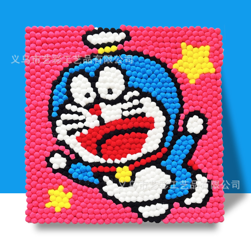 インターネット有名人の同じスタイルの子供用毛玉絵画 DIY 手作りクリエイティブ絵画 30*30 生産材料露店ホット販売子供のおもちゃ|undefined