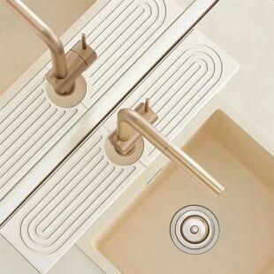 Cross-Border Wabi-Sabi Faucet Pad Diatom Mud Ring U-Shaped Groove Absorbent Quick-Drying Hard Pad Kitchen Bathroom Sink Pad