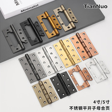平开子母合页不锈钢免开槽静音轴承加厚4寸5寸木房门卧室合页五金