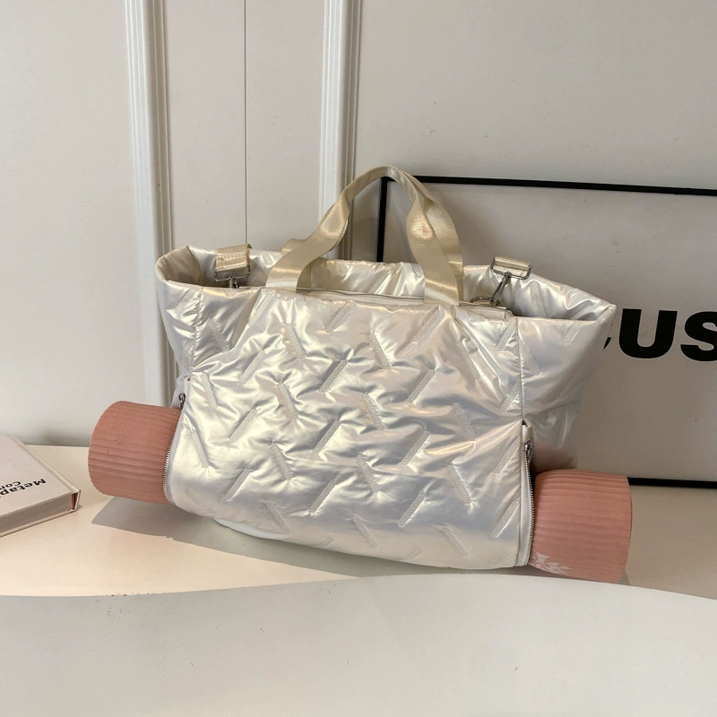 Удобный коврик для йоги сумка для хранения модных вдавливаний из перламутровых тканей женские сумки для путешествий по диагонали спортивная сумка