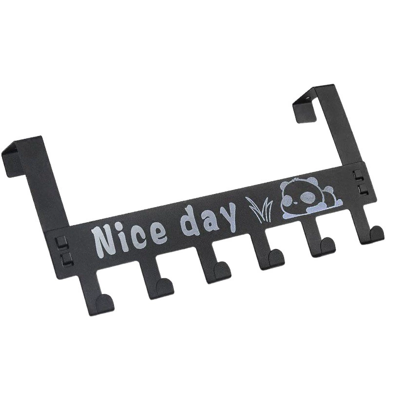 Съемный гвоздь без клея дверь задний крючок дверь заднего типа крючок для одежды вешалка для одежды колпачок 6 крючков Вешалка из углеродистой стали