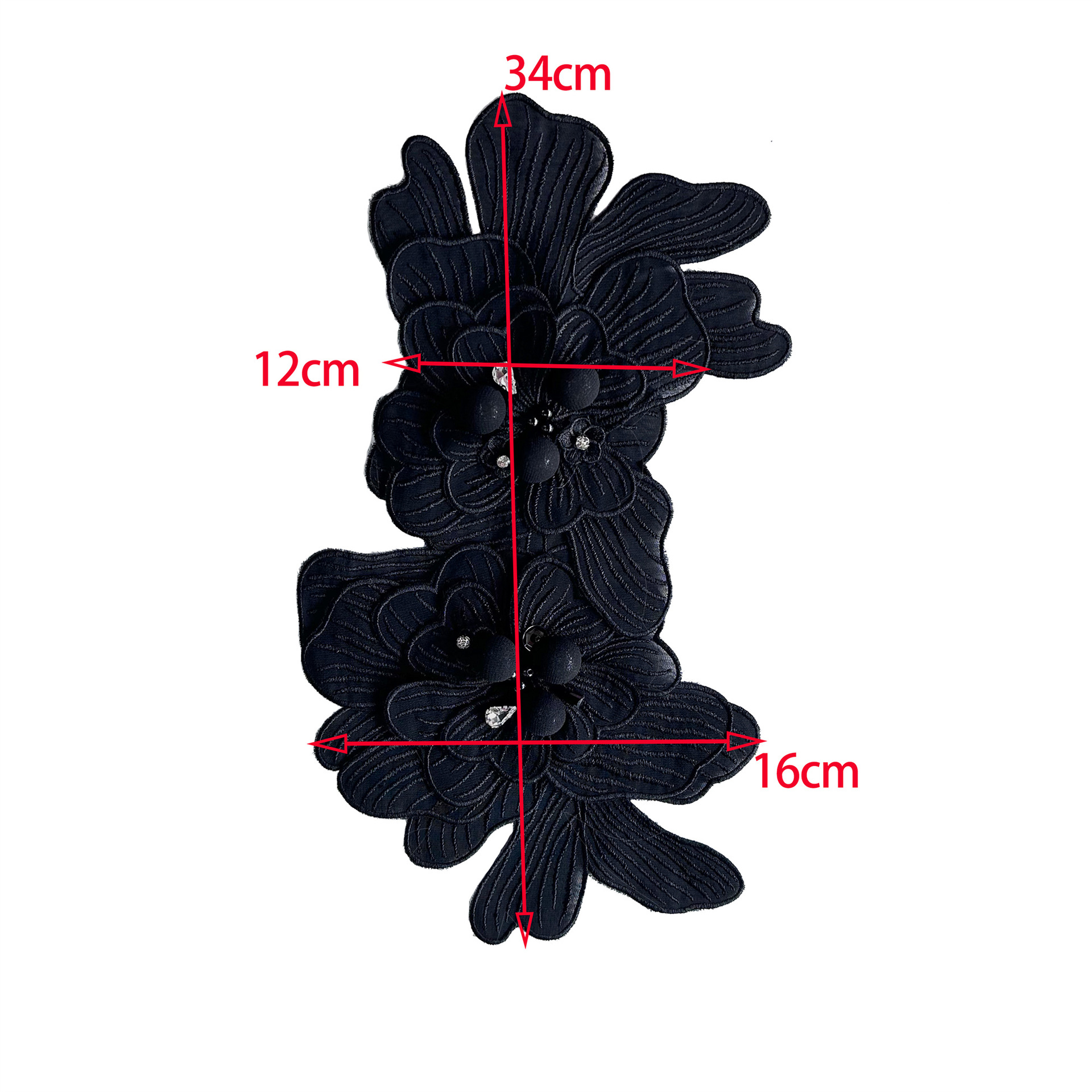 Parches de tela floral, broches y apliques de ropa con bordado de cuentas, accesorios DIY para vestidos de novia y faldas, superventas transfronterizos. image 6