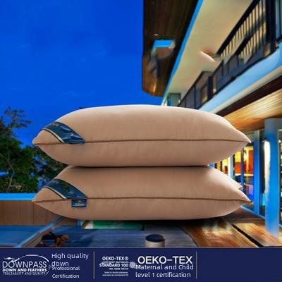 A pair of non-sag pillow from Hilton five-star hotel, cervical support featherdown pillow core, factory wholesale