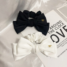 跨境直供水晶缎面大肠发圈 欧美纯色简约ins布艺肥肠皮筋 发绳饰