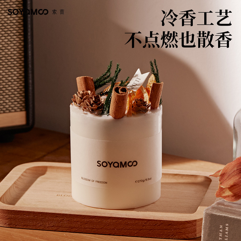 越境高級感持続性のある香りの花アートアロマキャンドル 家庭用寝室アロマ ドライフラワーキャンドルギフト