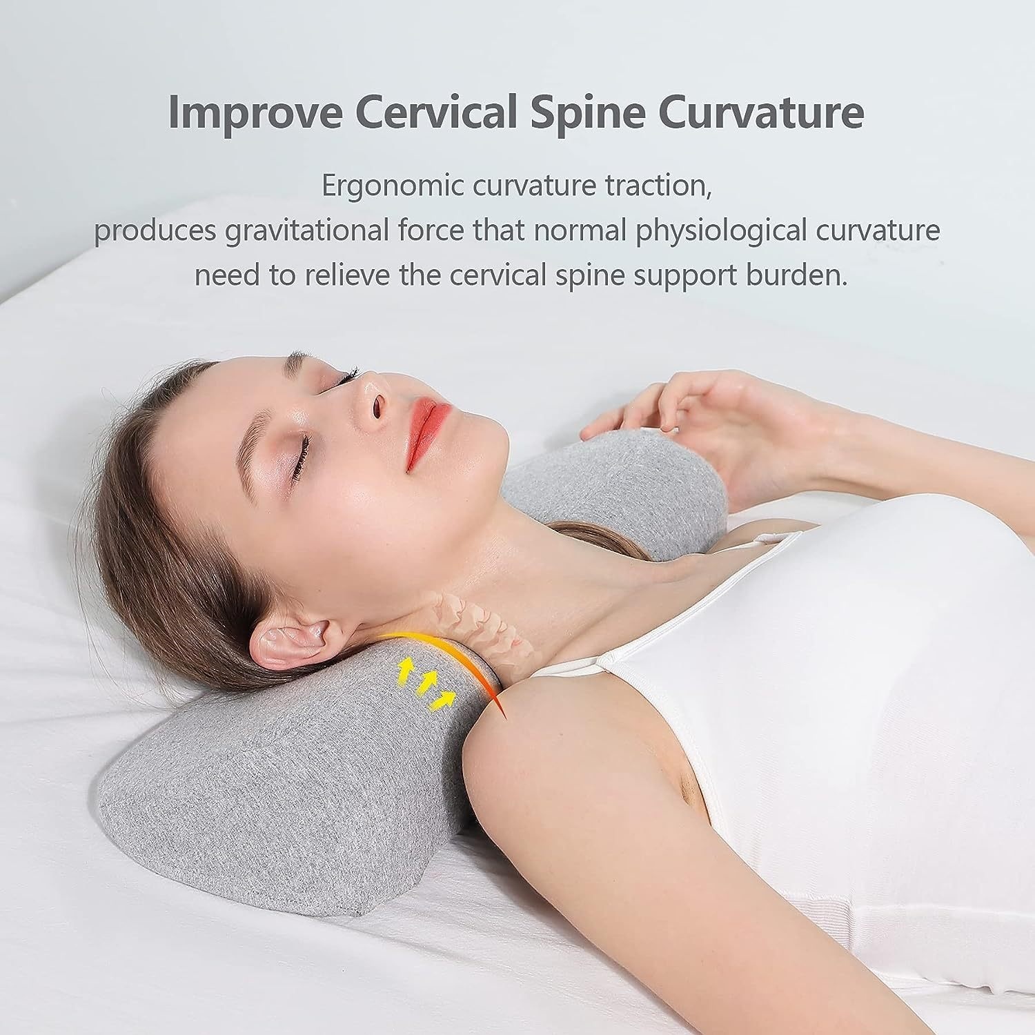 Cross-Border Unisex Cervical Spine Pillow Slow Rebound Memory Foam Neck Support Pillow Spine Correction Supine Sleep Aid Single Pillow