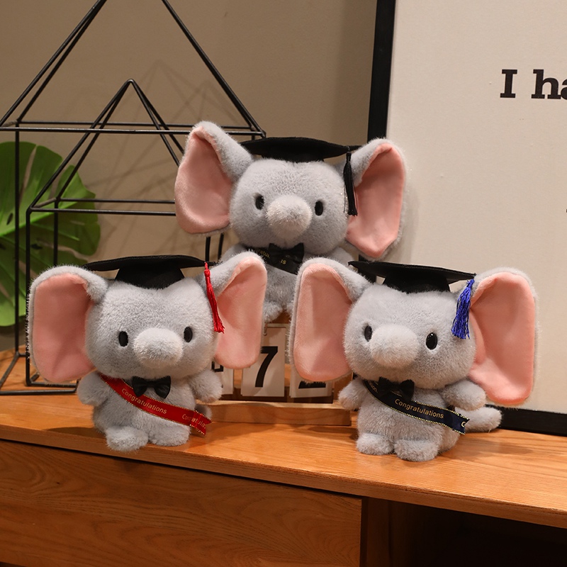 Cute Dr. Pato muñecas juguetes de peluche muñecas de tela muñecas estudiantes regalos de graduación con logotipo