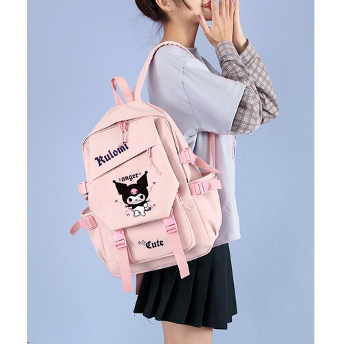 Kuromi peripheral cute backpack cartoon pattern student large capacity casual school bag fashionable personalized backpack