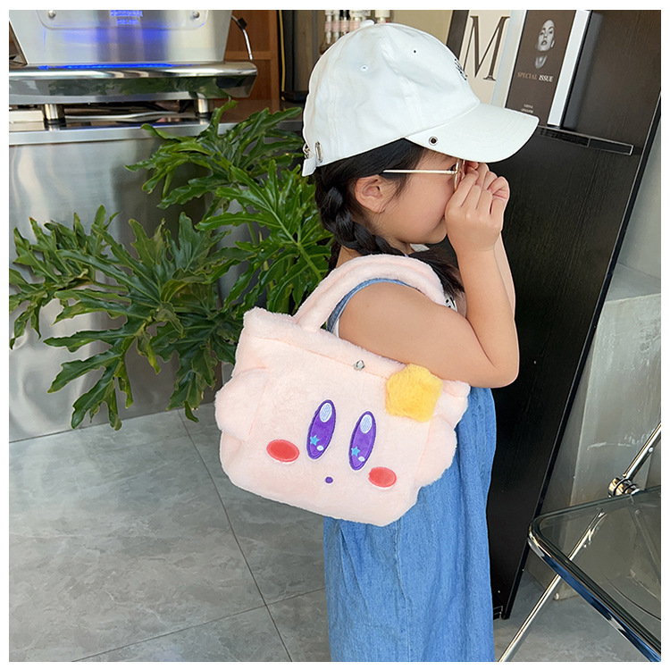 2023 Fashionable and cute cartoon doll small shoulder bag, plush toy single-shoulder crossbody bag, student hand-held mobile phone bag undefined
