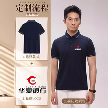 Polo衫logo印绣男女工作服团建展会广告衫高弹吸汗透气