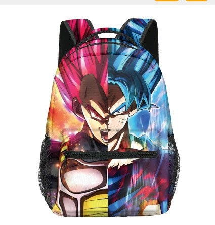 3D transfronterizo impresión de doble cara siete bolas de dragón nuevo dibujo animado bolsas escolares de estudiantes de primaria y secundaria mochila para niños mochila