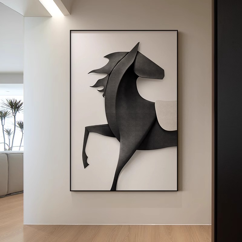 Modern Minimalist Entrance Hall Decorative Painting, Successful Corridor Aisle Hanging Painting, High-End and Atmospheric Living Room Mural