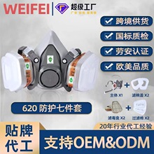 喷漆化工农药焊接打磨二保焊粉尘防毒面具全面罩防毒口罩防烟防护